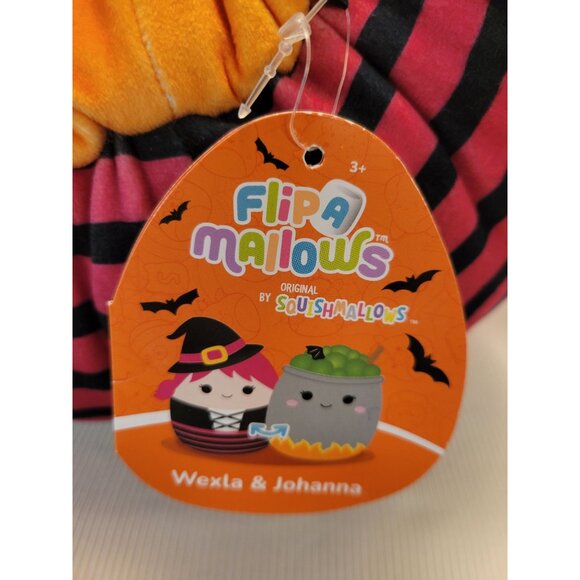 Squishmallows FlipaMallows Wexla & Johanna 8" Plush Halloween Witch & Cauldron - Picture 2 of 10